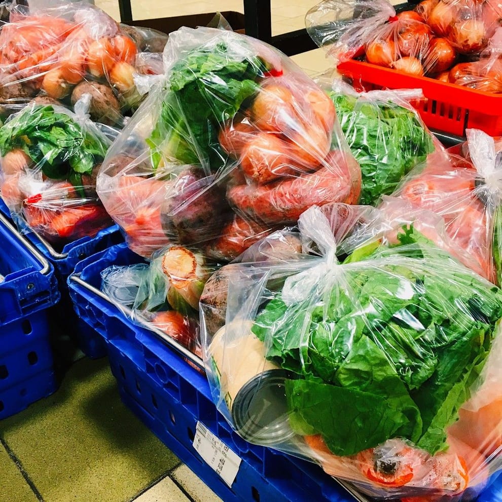 Healthy food ready for distribution