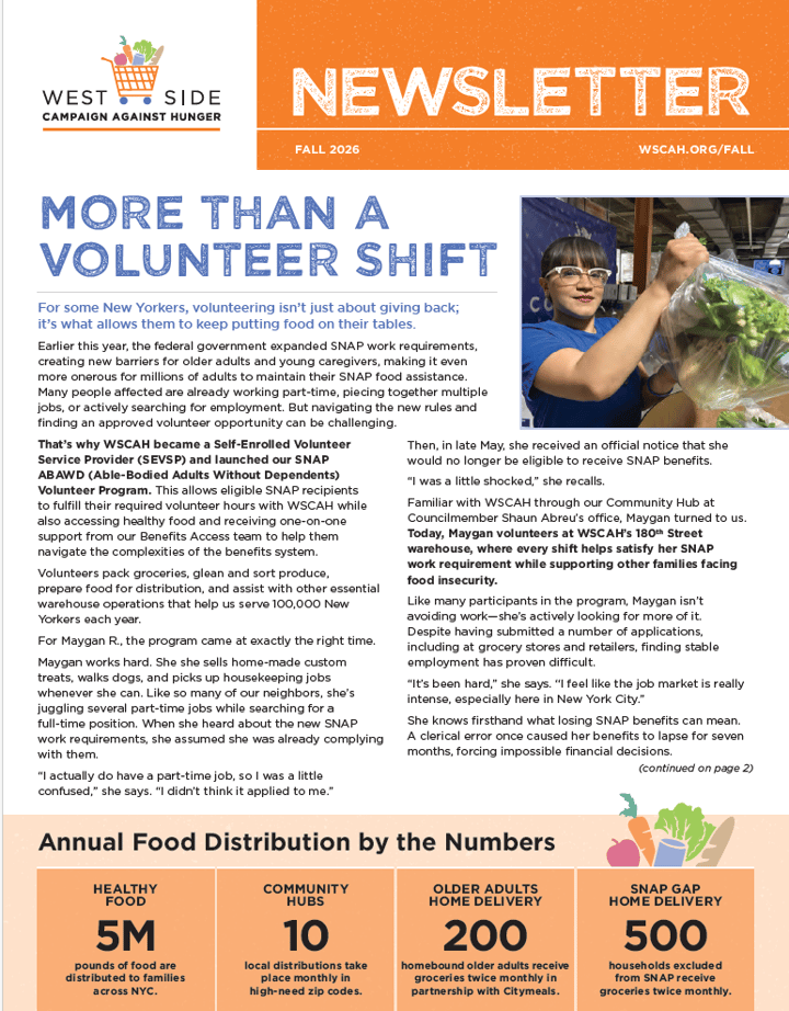 WSCAH newsletter cover