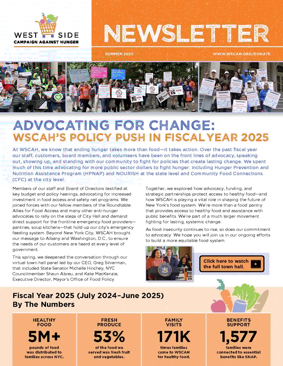 WSCAH newsletter cover