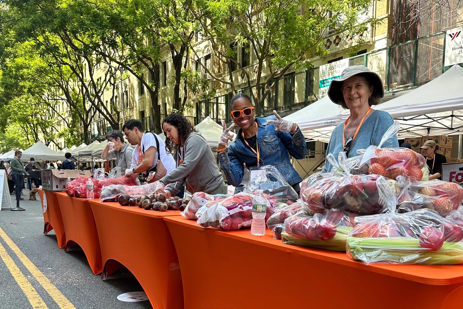 photo of volunteers at a table