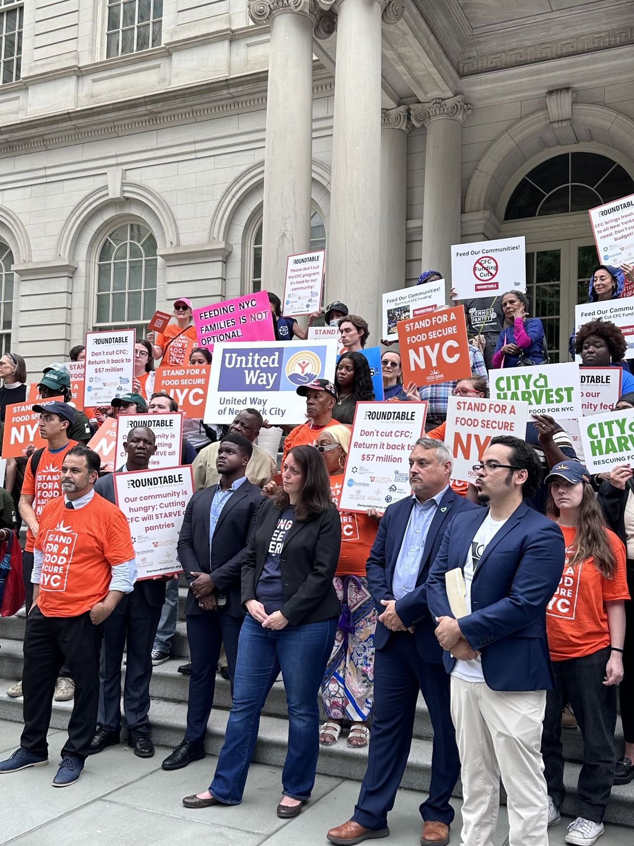 Roundtable members advocating at City hall