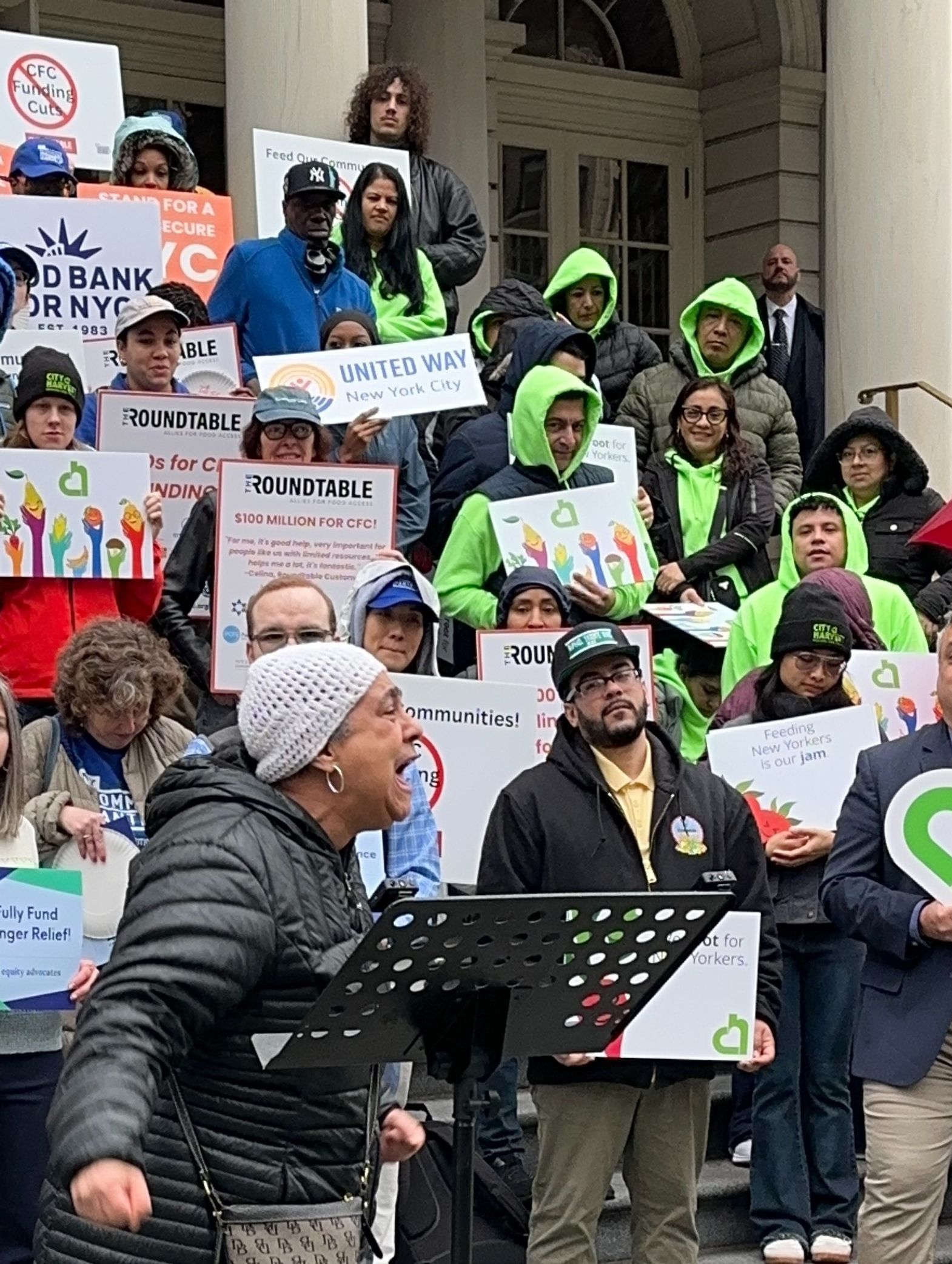 WSCAH Board Director Martina Santos at a Rally in 2025