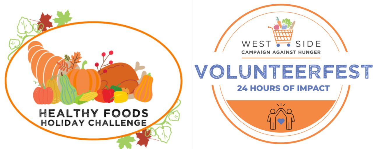 Healthy Foods Holiday Challenge and VolunteerFest Logos